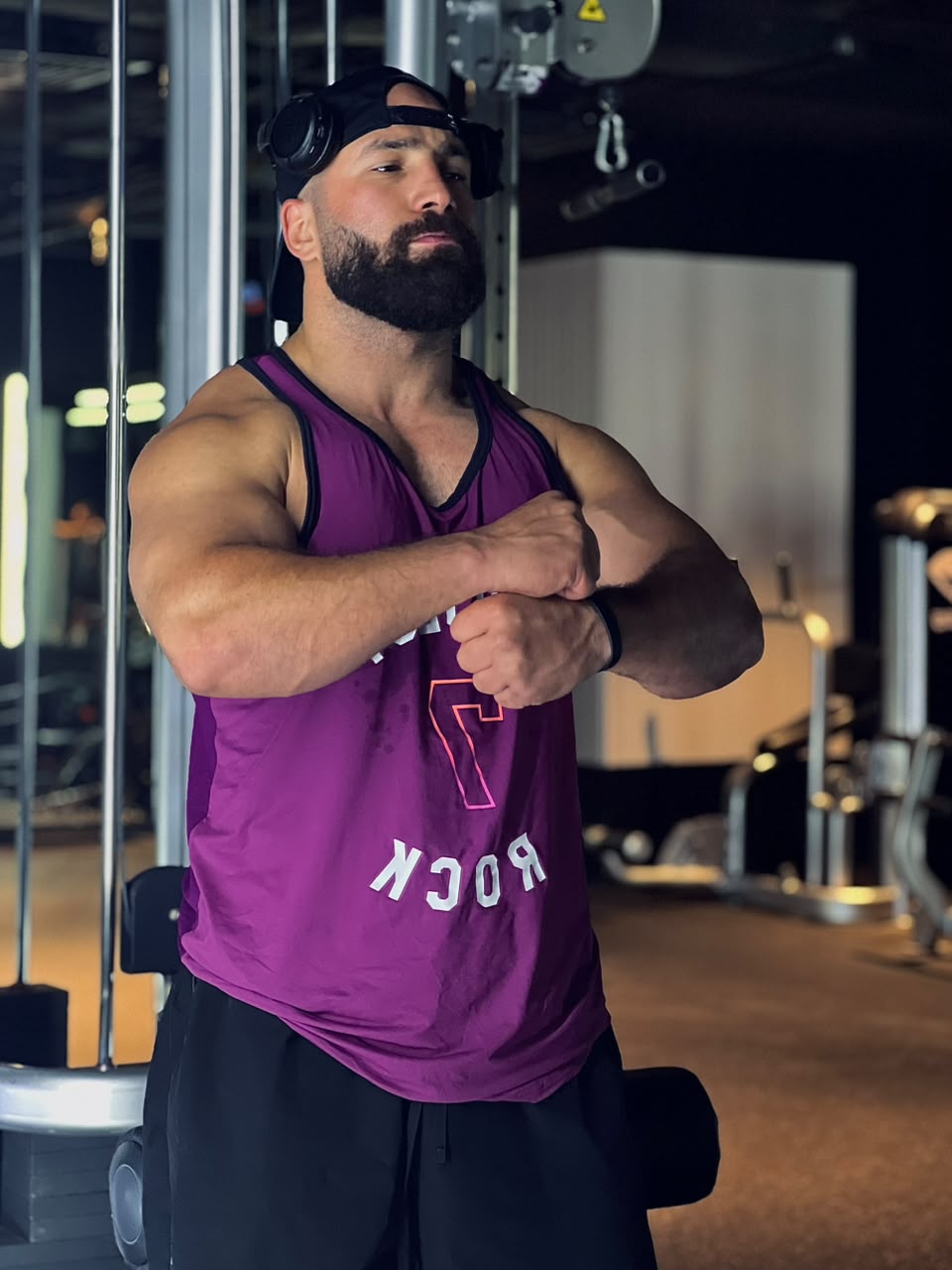 Mohamed Ismail in the gym