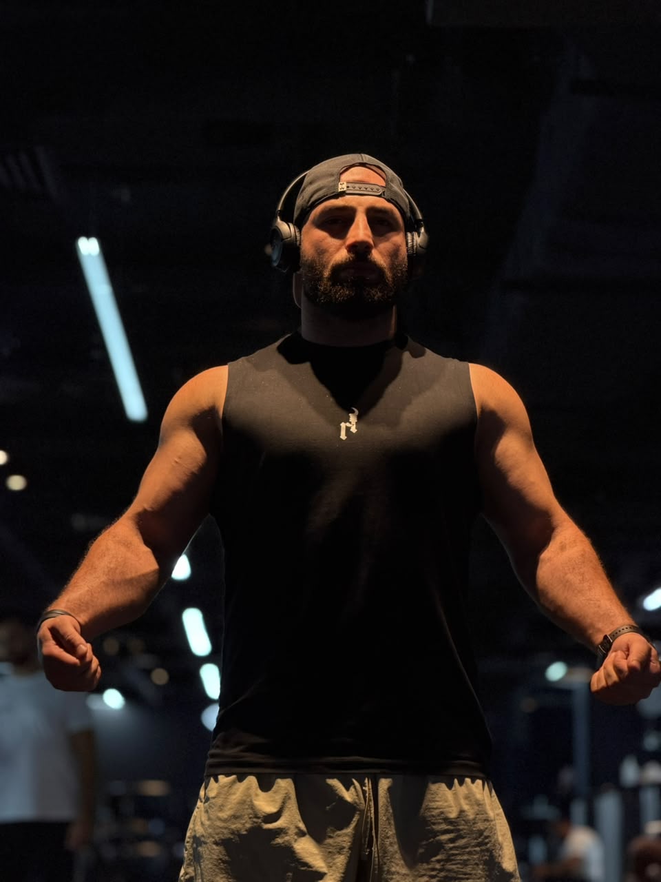 Mohamed Ismail in the gym